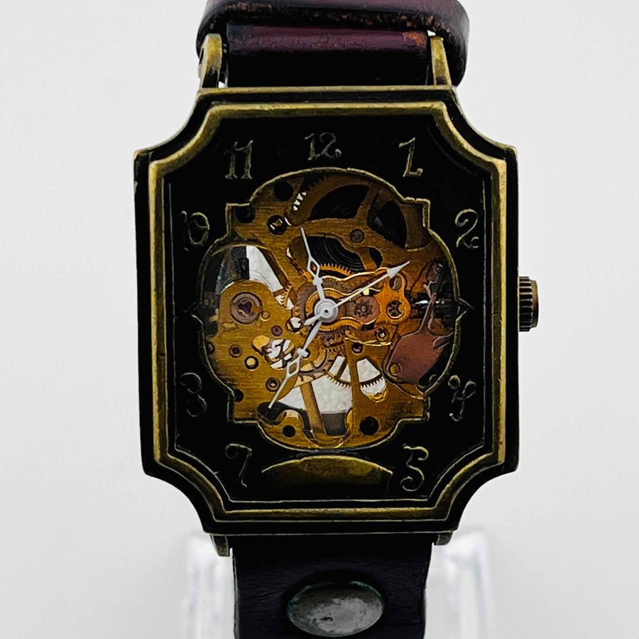 Moola Mechanical Dark red belt, belt dirty Watch 32.8mm
