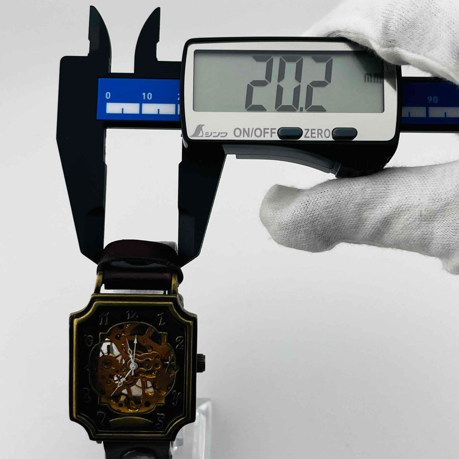 Moola Mechanical Dark red belt, belt dirty Watch 32.8mm