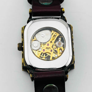 Moola Mechanical Dark red belt, belt dirty Watch 32.8mm