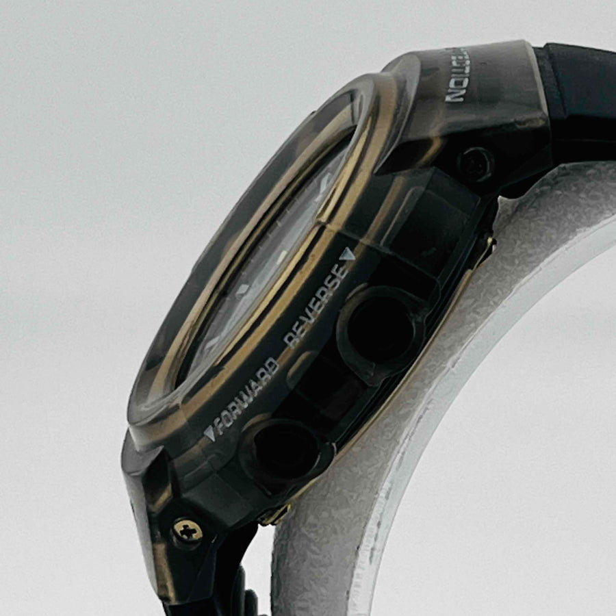 CASIO  G-SHOCK AMG-525D tough Solar Skeleton Black There is some dirt on the belt 47.3