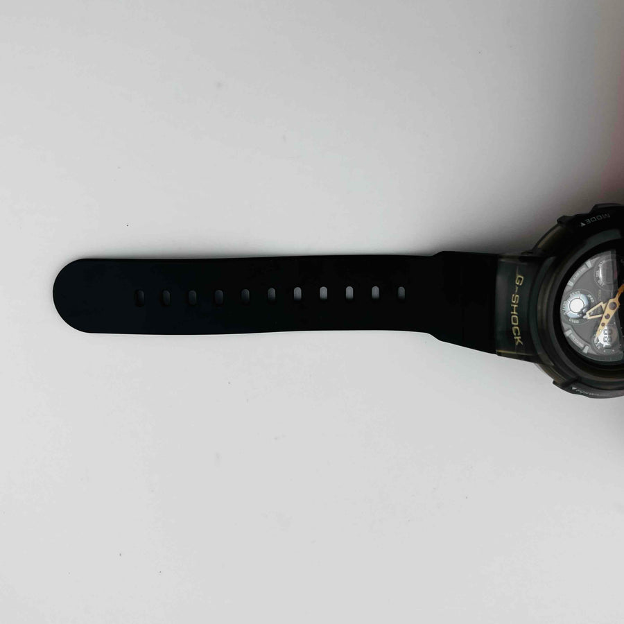 CASIO  G-SHOCK AMG-525D tough Solar Skeleton Black There is some dirt on the belt 47.3