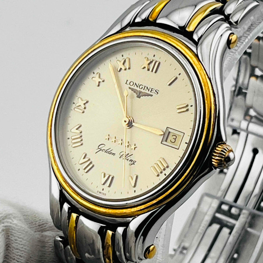 LONGINES Golden Wing L3.606.5 Quartz gold dial 32.8mm