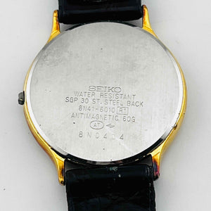 SEIKO Dolce 8N41-6010 Quartz Analog Dark Brown Belt Damaged 32.0mm