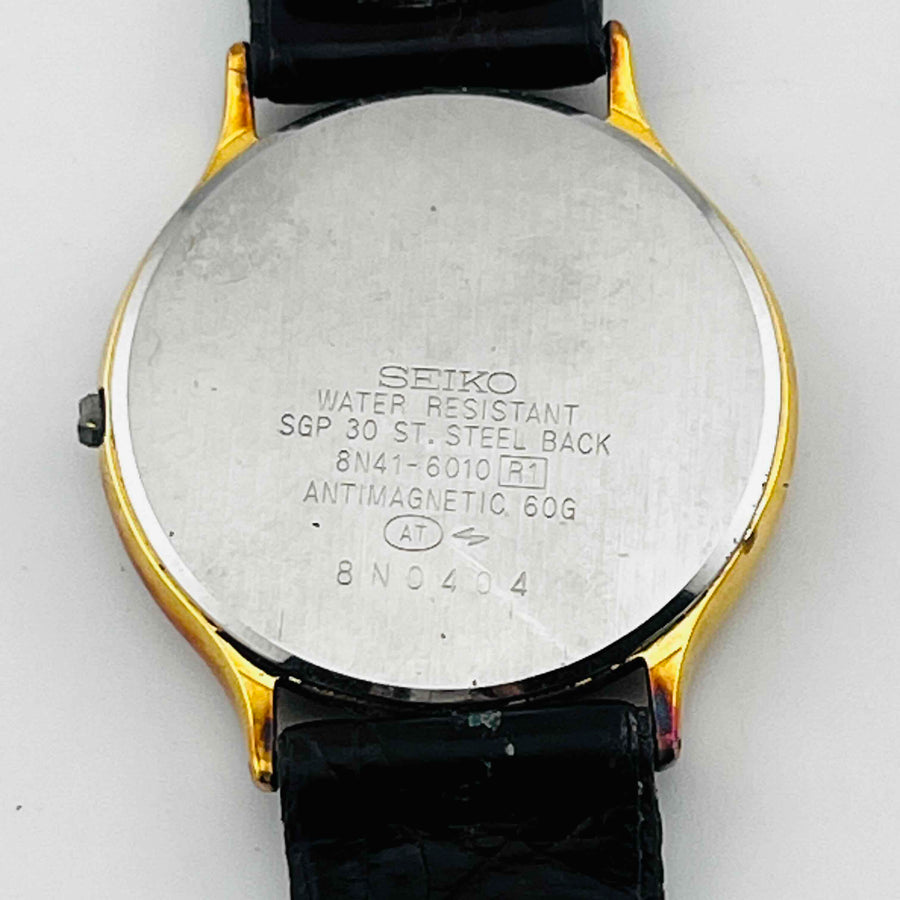 SEIKO Dolce 8N41-6010 Quartz Analog Dark Brown Belt Damaged 32.0mm