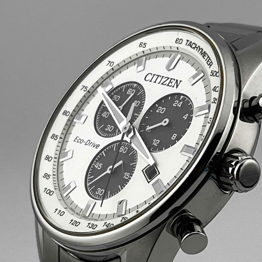 CITIZEN H500-S111064 Eco Drive Dial White Silver Black Color Link available 39.2mm