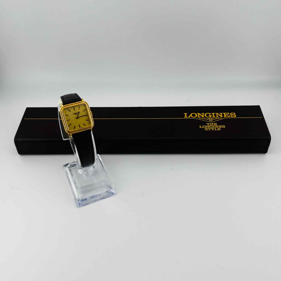 LONGINES 817 4333 Gold Square Hand-wound Ladies Watch 21.0mm