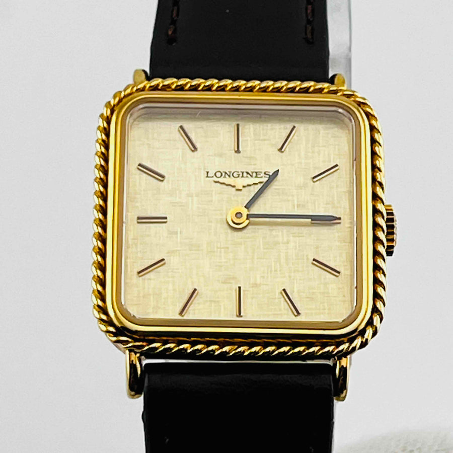 LONGINES 817 4333 Gold Square Hand-wound Ladies Watch 21.0mm