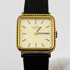 LONGINES 817 4333 Gold Square Hand-wound Ladies Watch 21.0mm