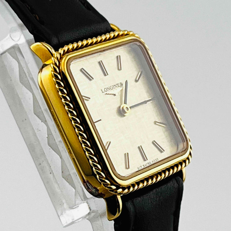 LONGINES 817 4333 Gold Square Hand-wound Ladies Watch 21.0mm