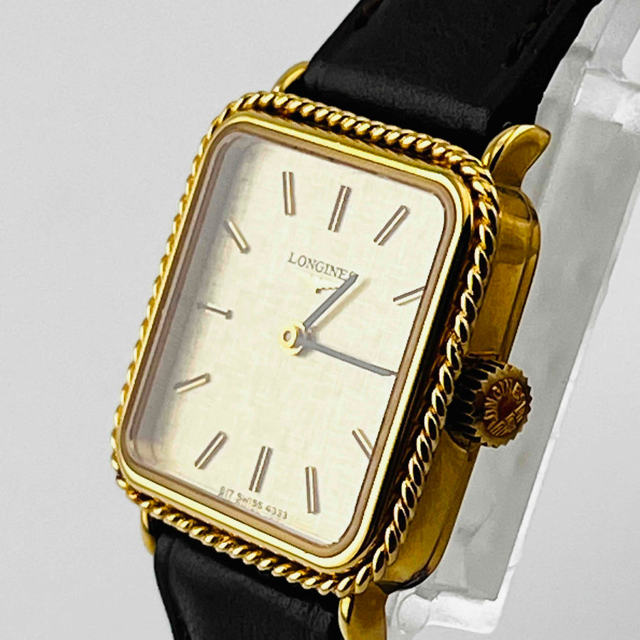 LONGINES 817 4333 Gold Square Hand-wound Ladies Watch 21.0mm