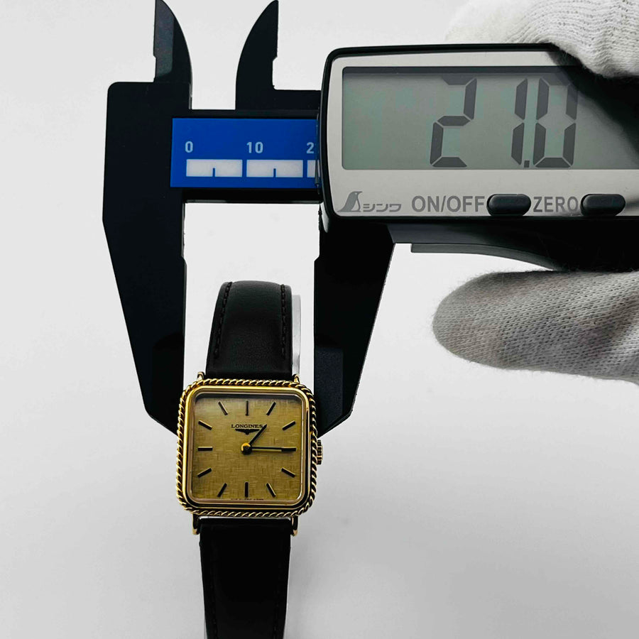 LONGINES 817 4333 Gold Square Hand-wound Ladies Watch 21.0mm