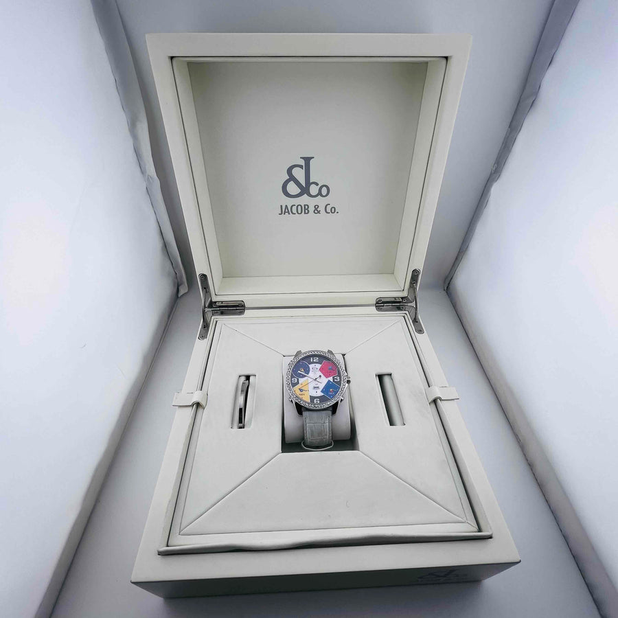 Jacob Co Jc-4D The Five Time Zone Quartz 46.7mm