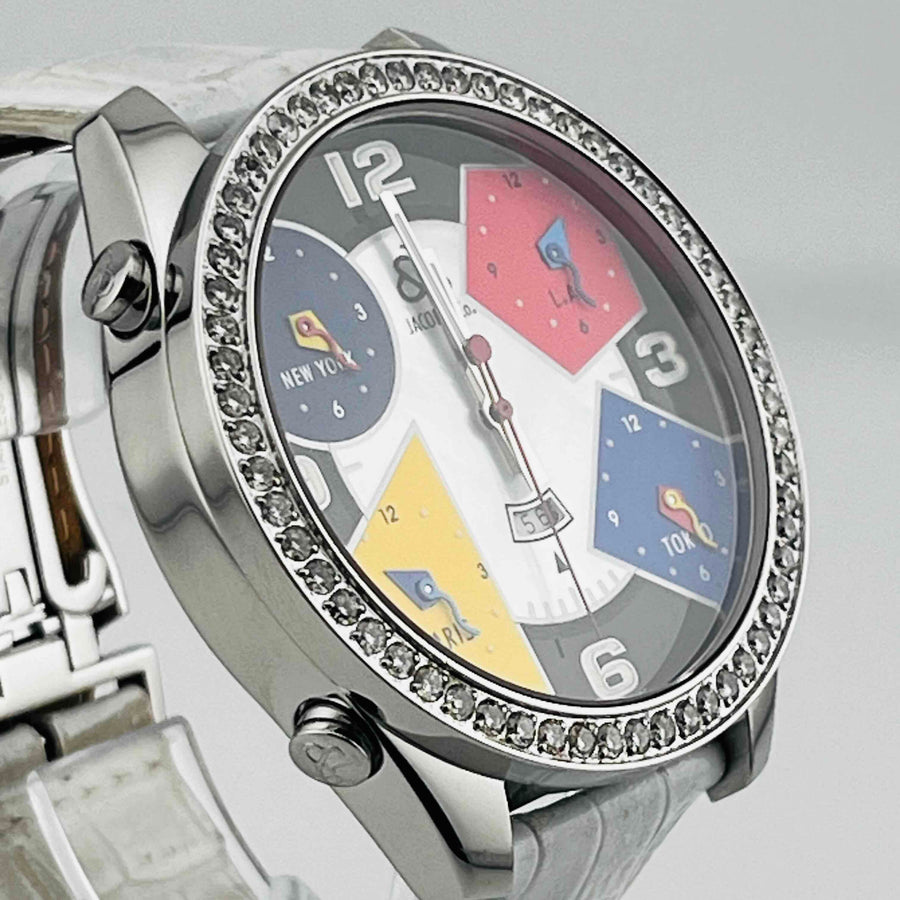 Jacob Co Jc-4D The Five Time Zone Quartz 46.7mm