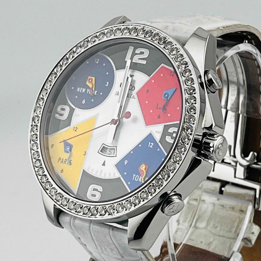 Jacob Co Jc-4D The Five Time Zone Quartz 46.7mm