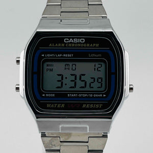 CASIO A164W WATER WR RESIST Alarm Quartz Digital Wristwatch 34.3mm