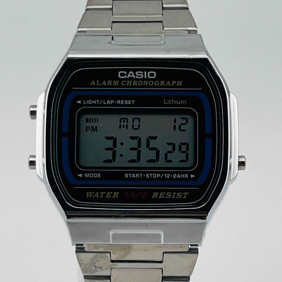 CASIO A164W WATER WR RESIST Alarm Quartz Digital Wristwatch 34.3mm