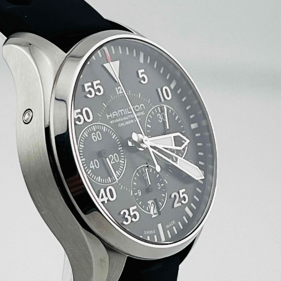 HAMILTON H646660 Khaki Aviation Pilot Chronograph Automatic Men's Watch 41.0mm