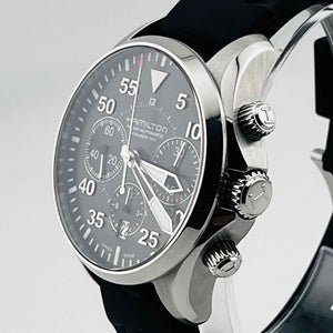 HAMILTON H646660 Khaki Aviation Pilot Chronograph Automatic Men's Watch 41.0mm