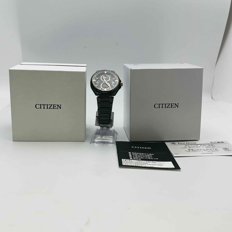 CITIZEN ATTESA 8730-S127939 ACT Line Eco-Drive Ring Solar Triple Calendar Moon Phase 41.0mm