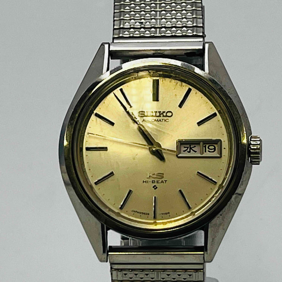 King Seiko HI-BEAT 5626-7111 AUTOMATIC daydate Silver 33.3mm