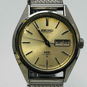 King Seiko HI-BEAT 5626-7111 AUTOMATIC daydate Silver 33.3mm