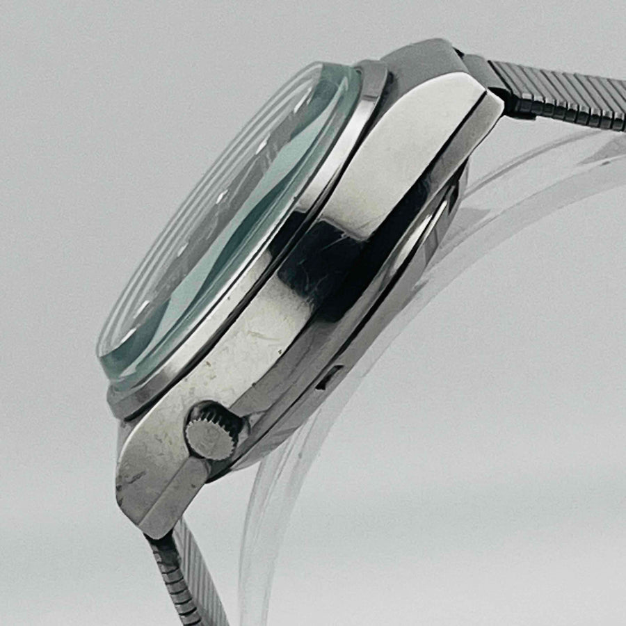 CITIZEN COSMOTRON 4-791061K  Electromagnetic Temp Day Date Green Dial 33.1mm