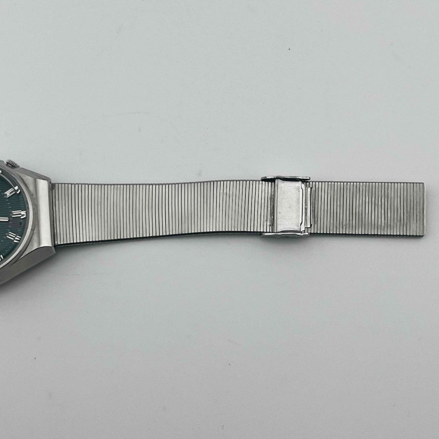 CITIZEN COSMOTRON 4-791061K  Electromagnetic Temp Day Date Green Dial 33.1mm