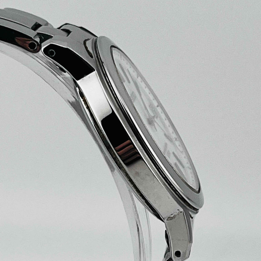 SEIKO 7B52-0AF0 Stainless steel GP solar radio white dial men's watch 35.0mm