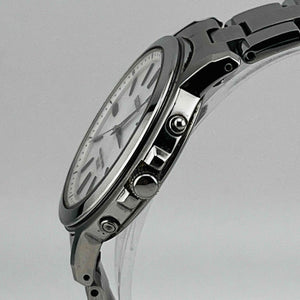 SEIKO 7B52-0AF0 Stainless steel GP solar radio white dial men's watch 35.0mm