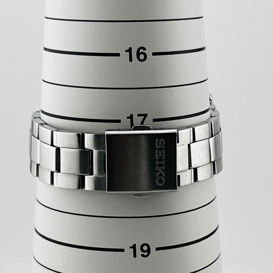 SEIKO 7B52-0AF0 Stainless steel GP solar radio white dial men's watch 35.0mm