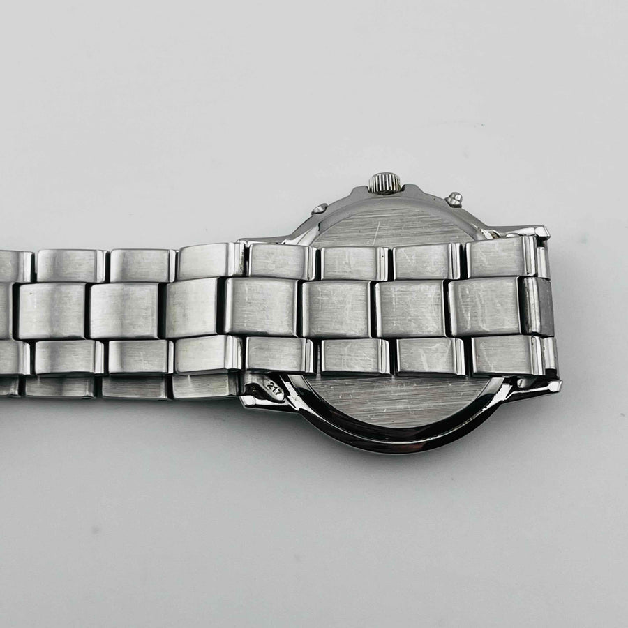 SEIKO 7B52-0AF0 Stainless steel GP solar radio white dial men's watch 35.0mm