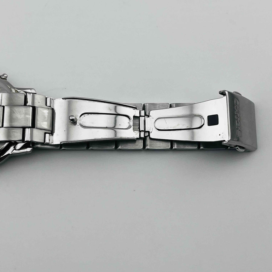 SEIKO 7B52-0AF0 Stainless steel GP solar radio white dial men's watch 35.0mm