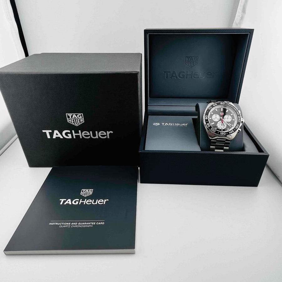 TAG Heuer Formula 1 CAZ101E Chronograph Date Quartz Black Dial Men's Watch 42.7mm