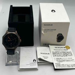 NIXON PERMISSION FOR FLYBY Quartz THE FALCON LEATHER 42.4mm