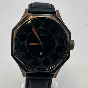 NIXON PERMISSION FOR FLYBY Quartz THE FALCON LEATHER 42.4mm