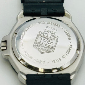 Tag Heuer Professional 200m WA1216 Quartz Formula 1 Date Windshield scratches 33.2mm