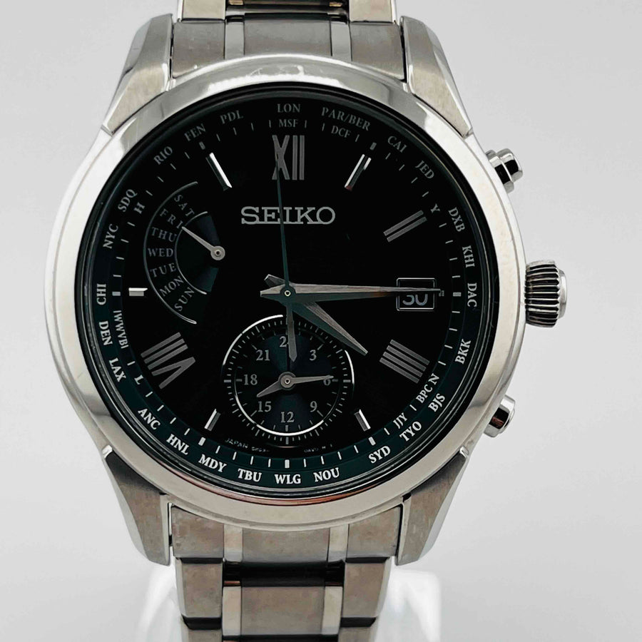 SEIKO BRIGHTZ SAGA307 8B63 0AY0 Solar Green Dial 40.5mm