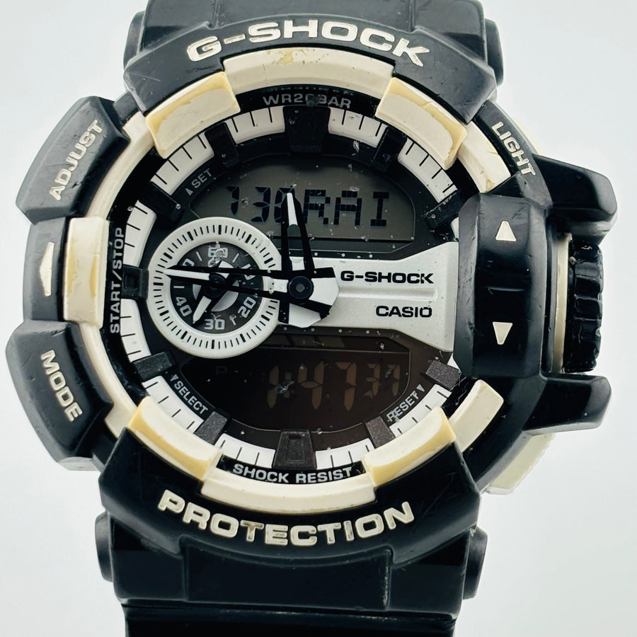 CASIO G-SHOCK GA-400 Quartz Windshield damaged Water resistant to 20 ATM 52.2mm