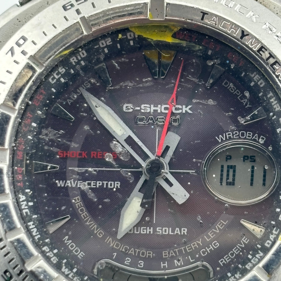 CASIO G-SHOCK GW-1600J Solar Windshield scratched and dirty Digital dial 46.5mm