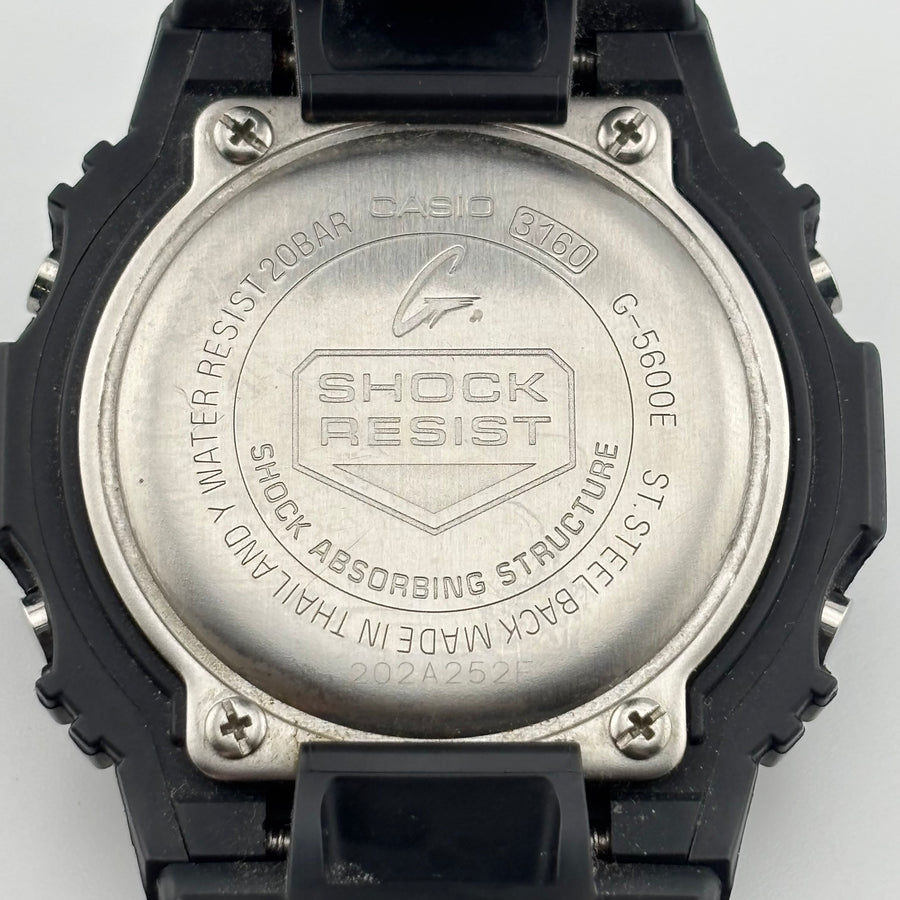 CASIO  G-SHOCK G-5600E Tough Solar Water resistant to 20 ATM Shock resistant 43.2mm
