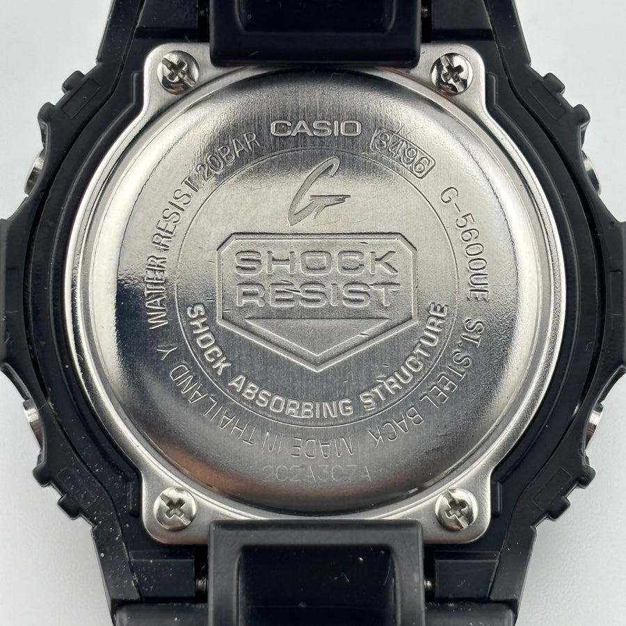 CASIO G-SHOCK G-5600UE Tough Solar Windshield damaged World Time 43.9mm
