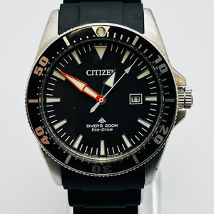 CITIZEN E168-S081483 Eco Drive Solar Diverse Black Men's Watch 45.2mm