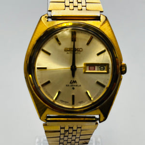 SEIKO LORDMATIC LM 5606-7000 Day Date Gold Automatic Winding immovable  35.3mm