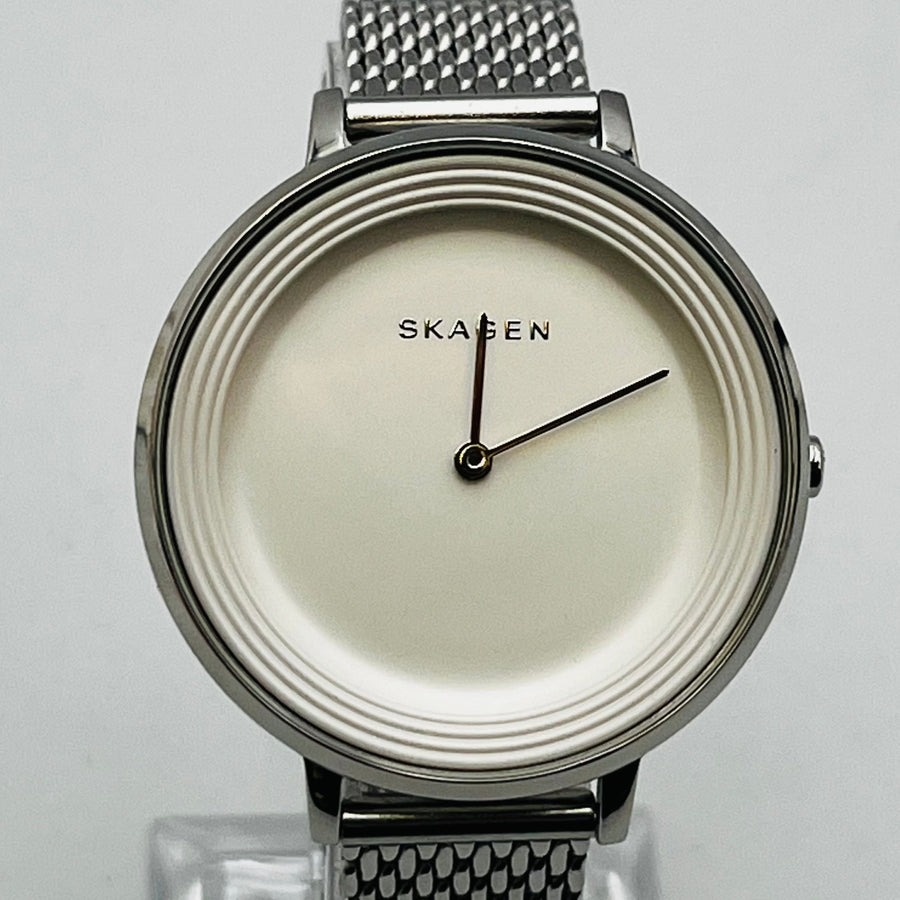 SKAGEN SKW2332 Quartz analog stainless steel white silver battery replaced 36.4mm