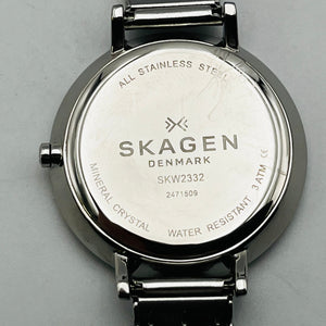 SKAGEN SKW2332 Quartz analog stainless steel white silver battery replaced 36.4mm