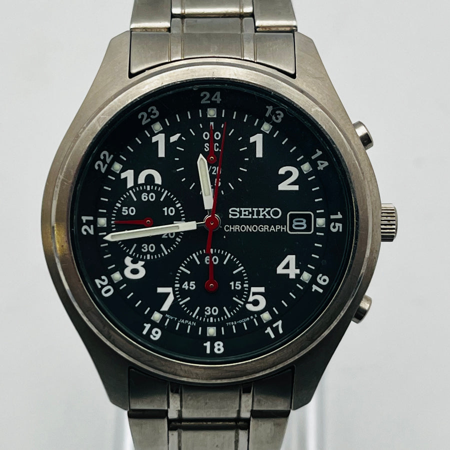 SEIKO CHRONOGRAPH 7T92-0CH0 quartz41.0mm