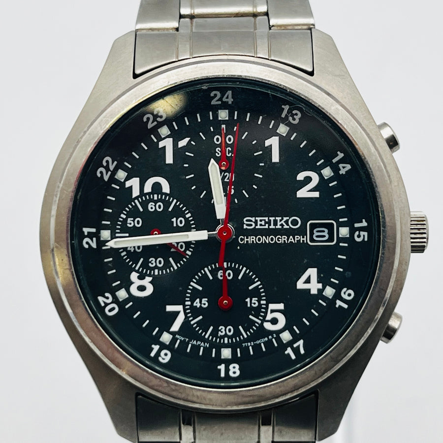 SEIKO CHRONOGRAPH 7T92-0CH0 quartz41.0mm