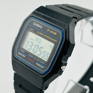 CASIO F-91W Quartz Auto calendar LED Light Waterproof for everyday use 32.5mm