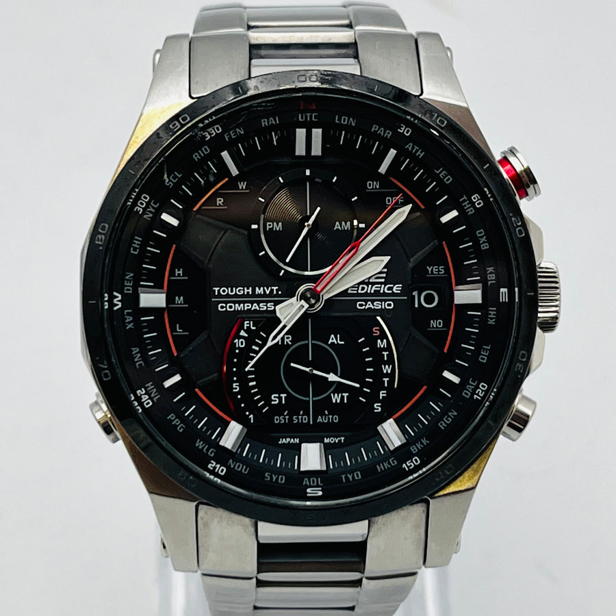 CASIO EDIFICE EQW-A1200 Solar Black x Red 42.2mm