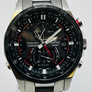 CASIO EDIFICE EQW-A1200 Solar Black x Red 42.2mm